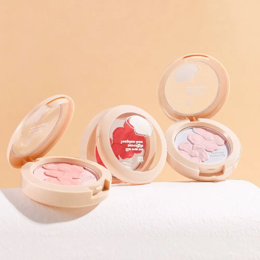 Matte Blusher Gradiënt Blush Palet Mode Gezicht Pigment Nude Perzik Blush Poeder Water Proof Langdurige Wangtint Vrouwen