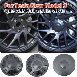 4pcs/set Center Cover Label Hub Cover 18 Inch For Tesla Model 3 Highland 2023-2024 Decorative Modification Accessories Model3+