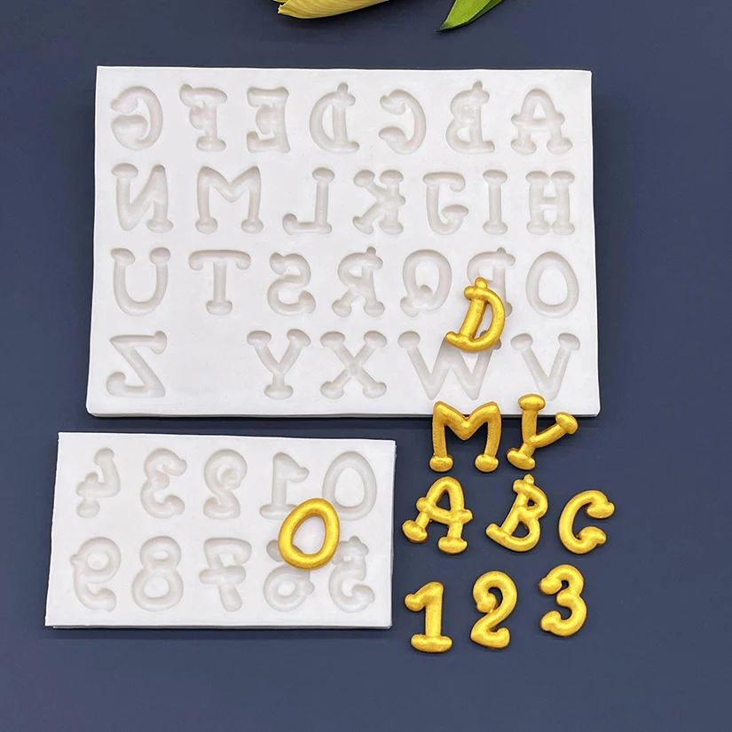 Alphabet Number Silicone Sugarcraft Mold Resin Tools Cupcake Fondant Cake Decorating Tools