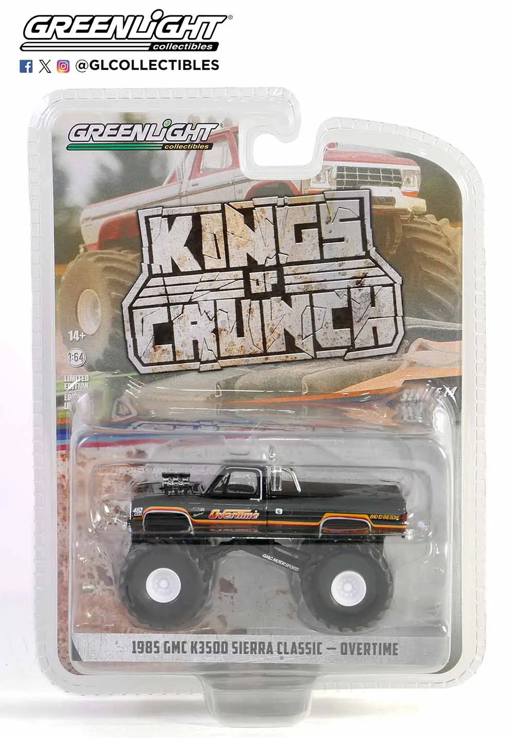 

GREENLIGHT 1/64 1985 GMC K3500 Sierra Classic Monster Truck 49140-B Collection of die-cast alloy trolley model ornaments