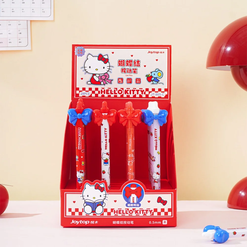 

Authentic Sanrio Hello Kitty Bowknot Push Action Gel Pen 0.5mm Black Ink Cute Cartoon School Office Pen Girls Gifts