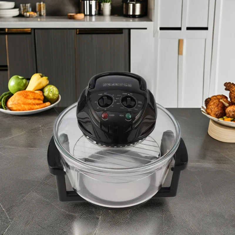 

L Visual Deep Glass Round Fryer Oven Digital Oil-Home Commercial Use Power Source Hotels