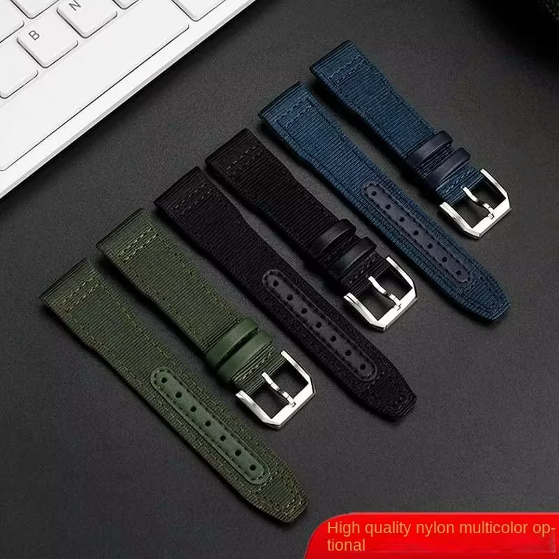 20mm 21mm 22mm For Longines SPIRIT series L3.812/L3.820/L3.810/L3.811/L3.821 Nylon Strap mens Replacement Wristband Metal Buckle
