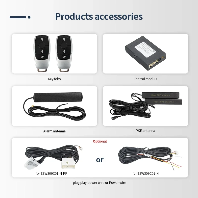 EASYGUARD Smart Key PKE Kit Fit For Benz With Factory OEM Push Start Button Without Comfort Access Valet Mode