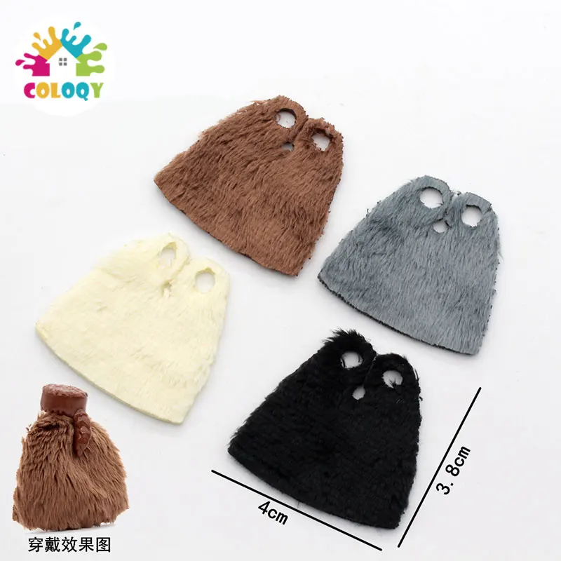 MOC 빌딩 블록 피규어 액세서리 착용 작은 입자 느슨한 조각 플러시 망토 인조 모피 코트 망토 전투 가운