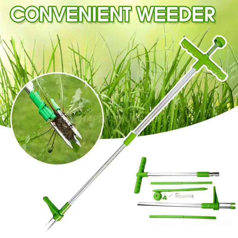 Root Remover Tool Outdoor Killer Claw Weeder Portable Manual Garden Long Handled Aluminum Lightweight Stand Up Weed Puller