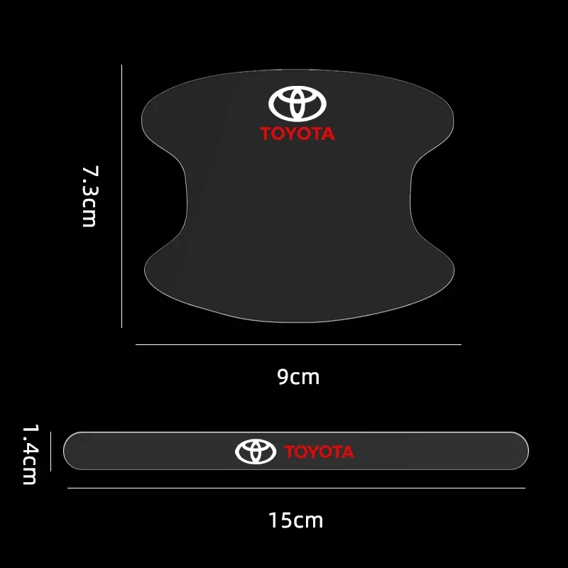 Car Threshold Sticker with Door Handle Bowl Scratch Protective Sticker For Toyota Corolla Camry Rav4 Yaris hilux Auris Prius