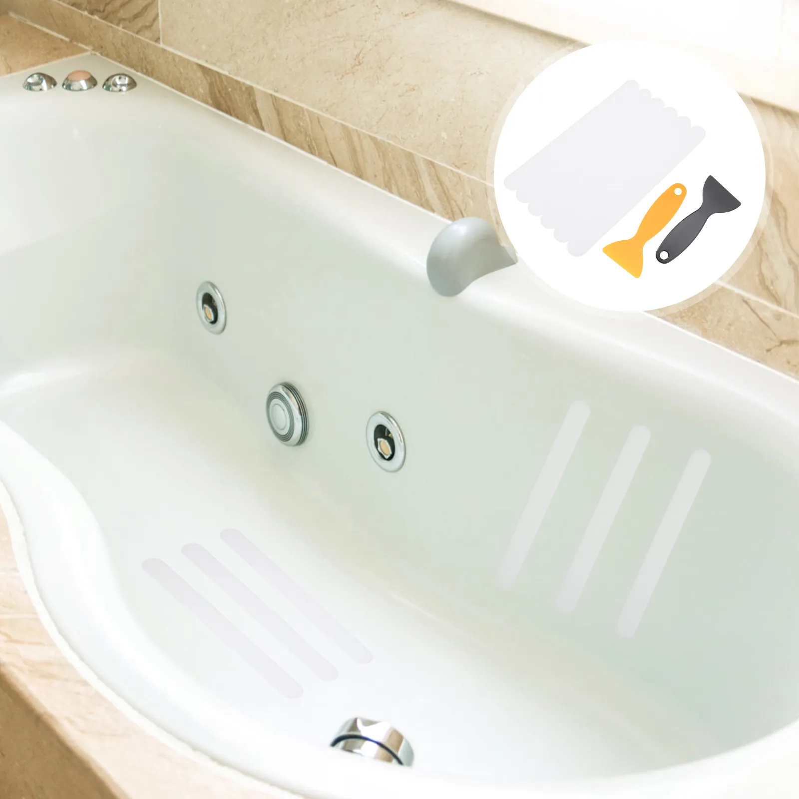 

6 шт. прозрачных противоскользящих наклеек из ПЭВА для душа, ванной, бассейна, лестниц