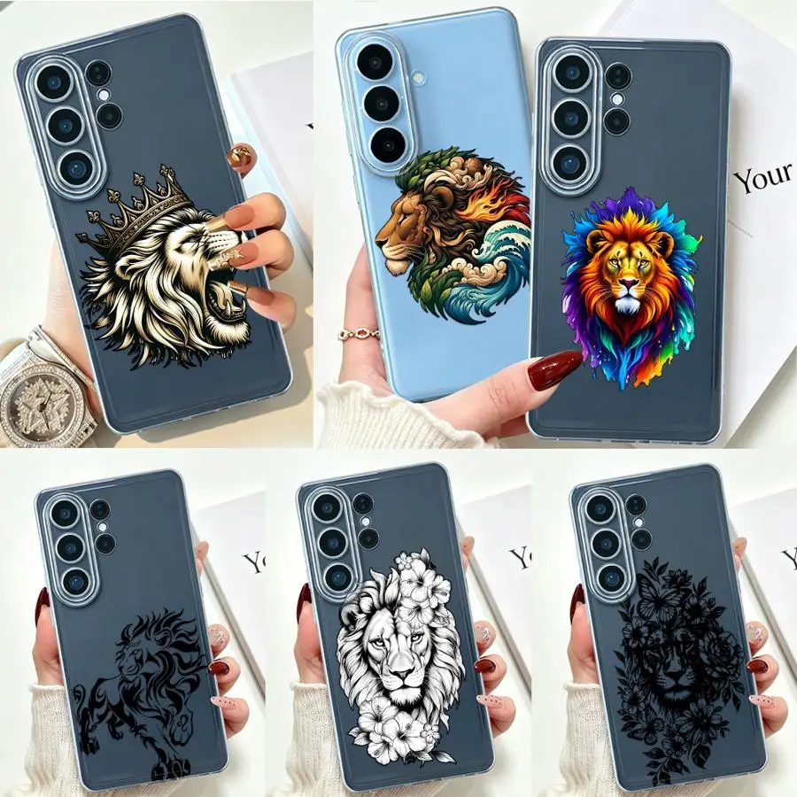 Case for Samsung Galaxy S26 Ultra S23 S25Ultra S24 S20 Plus S26 S25 Edge S21 S22 FE Note 20 Ultra 10 Phone Cover Wild Tiger