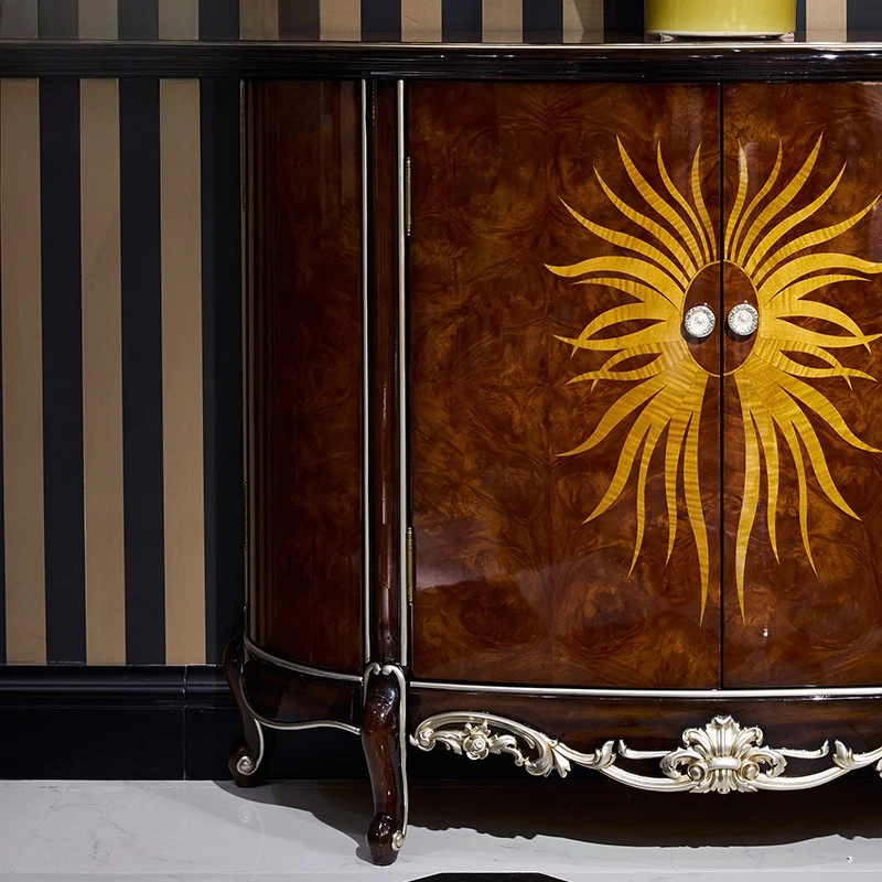 Neoclassical foyer furniture European-style large and small apartment side cabinet decorative cabinet entrance cabinet furniture