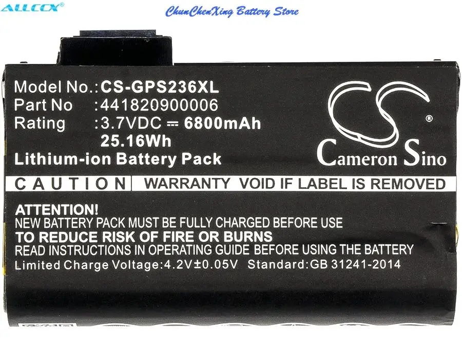 Cameron Sino 6800mAh Battery for AdirPro PS236B, For Getac PS236, PS336, PS236C, For Nautiz X7