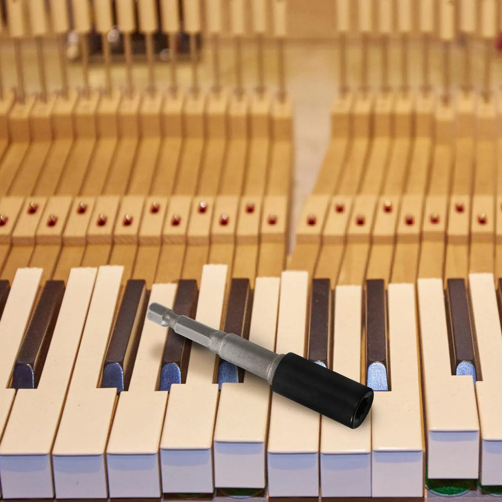1Set Plastic Piano Tuning Pin Tool For Piano Tuner High Strength Manganese Steel Ratchet Power Socket Professional