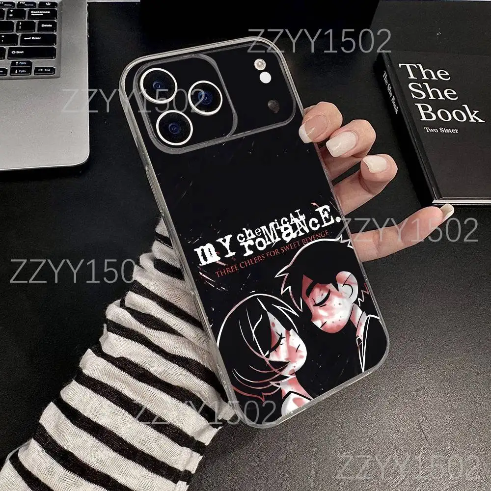 حافظة هاتف My C-Chemical Romance لهاتف iPhone 17,16,15,14,13,12,11 Pro,Max,Plus,X,XS,XR,SE4,E Mini شفافة ناعمة #3
