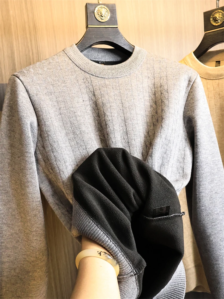 

Теплый свитер Thiened Fce Inner Round Ne для мужчин Sli Commuter Faion, мягкая смесь полиэстера, зимняя зимняя смесь