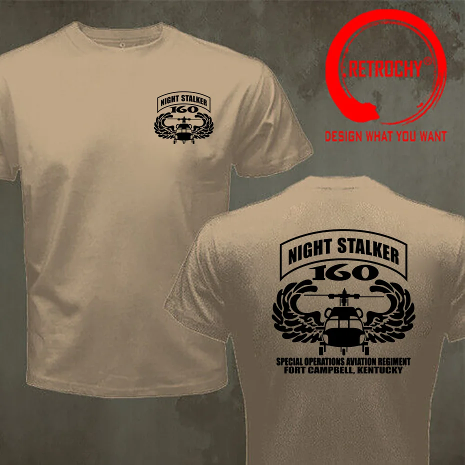 US Army Airborne 160th Soar Special Operations Aviation Regiment T-Shirt Fashion Cotton Streetwear Men's T Shirt Plus Size S-5XL