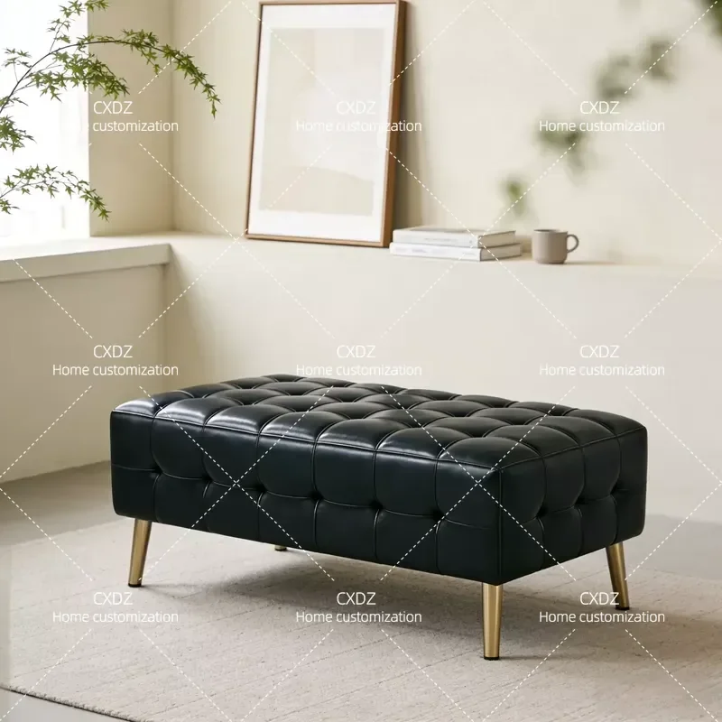 Nordic Light Luxury Bedside Stool Long Sofa Bench Household Entryway Shoe Changing Seat Clothing Store Fitting Room Storage