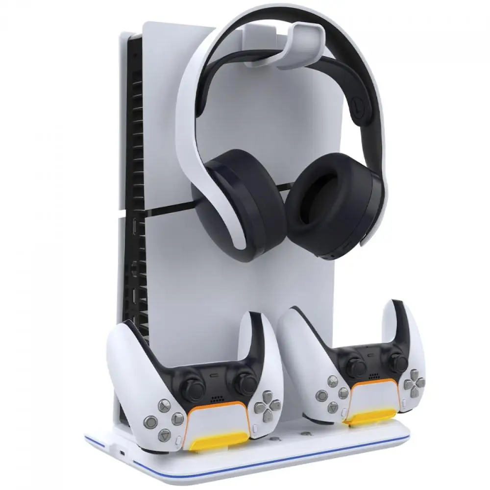 دعم Imaga العمودي لجهاز PS5 Slim، RGB، C/ Cooler P/Cooling، قاعدة شحن P/Dualsense Control #3