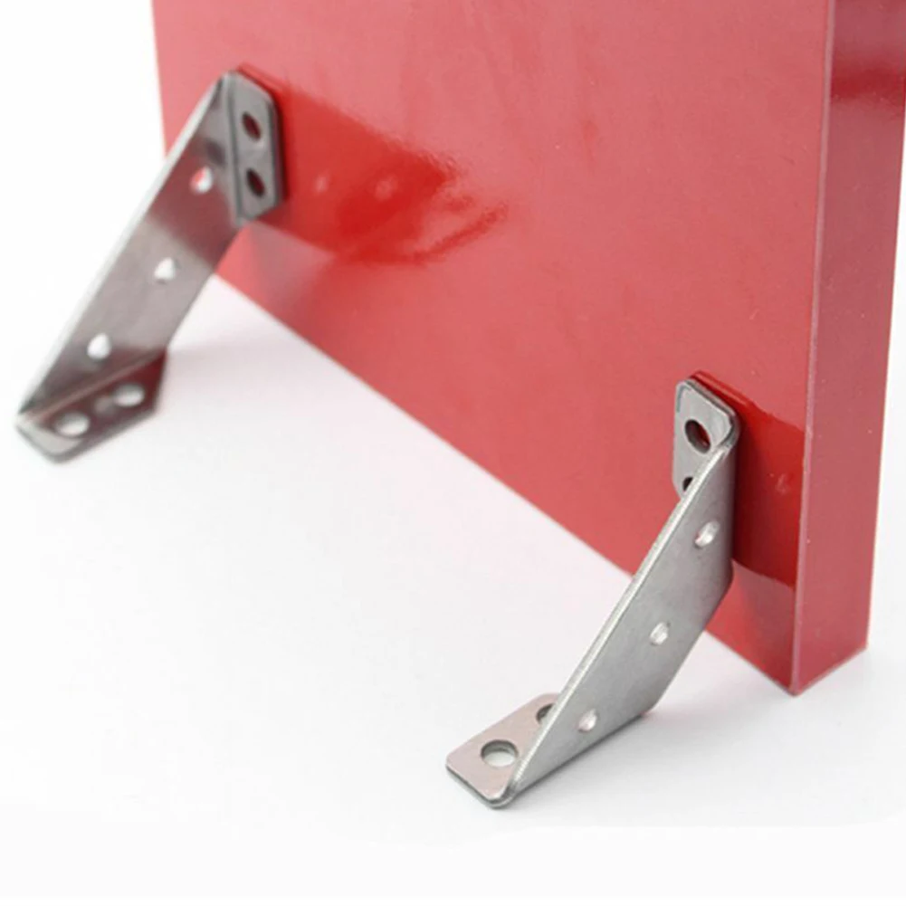 4PCS Stainless Steel Angle Corner Brackets Fasteners Protector Right Angle Corner Stand Supporting Furniture Hardware