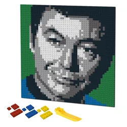 Pixel Art MOC Movies Super Star Actor's Mosaic DIY Portrait Painting Famous Person Building Blocks For Creative Gift Trek