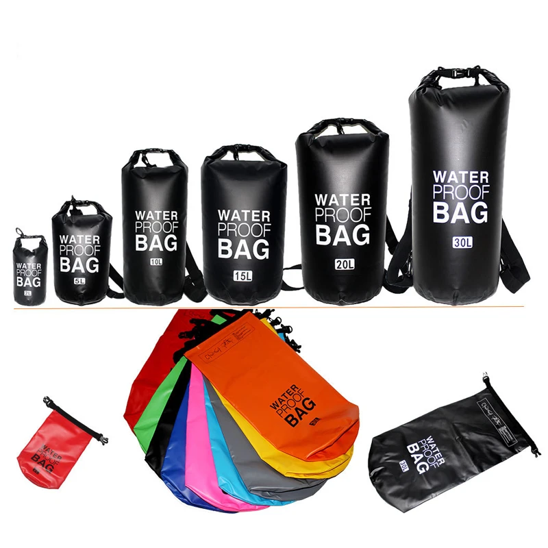 2/3/5/10/15/20/30L Outdoor Waterproof Dry Bag Portable Rafting Diving Dry Bag Sack PVC Swimming Bags for River Trekking Floating - view 2