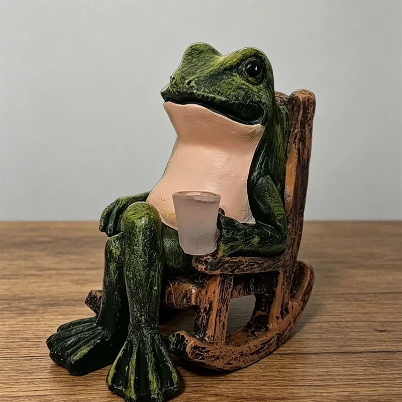Solar-powered Frog Night Light Windowsill Ornaments Creative Night Lights Outdoor Courtyard Balcony Waterproof Garden Decoration