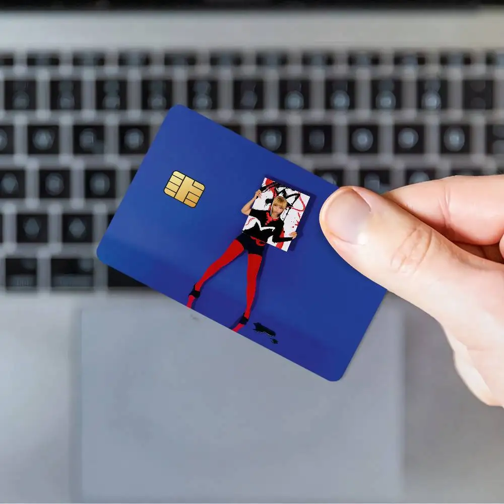 ملصقات بطاقات الائتمان المصنوعة من Singer PinkPantheress Fancy Some More من ملصقات تمرير الحافلة وديكور رائع مقاوم للماء مكون من 4 قطع #4