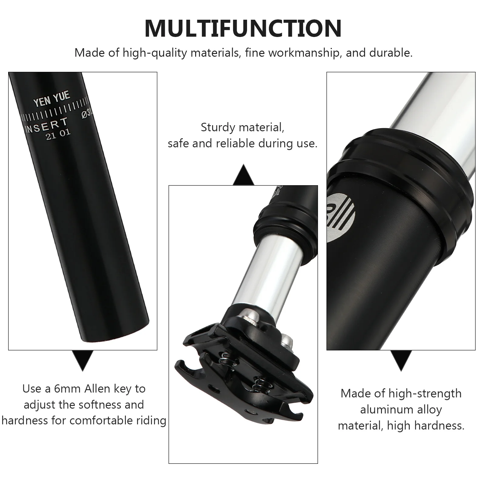 

Oil Hydraulic Shock Absorption Seatpost 31.6Mm Aluminum Alloy Adjustable Bike Seat Post For Mountain Road Bicycle Saddle