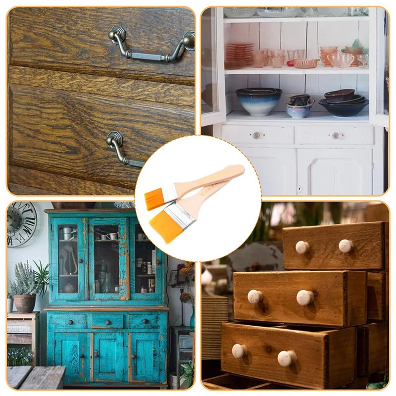 

【Улюбимые люди】Кисти для акриловой живописи, 12 шт., плоские масляные кисти, нейлоновый набор кистей для рисования, разные размеры