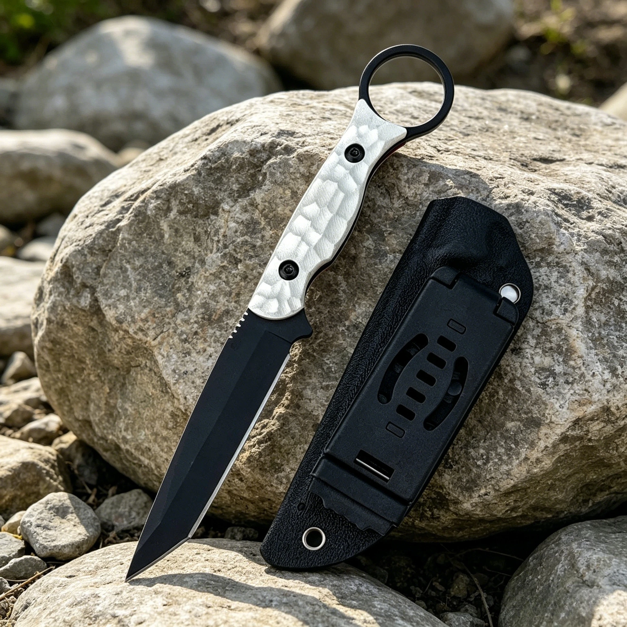 

Multi-Function Outdoor Fixed Blade Knife 8Cr13MoV Steel Blade G10 Handle Jungle Exploration Cutting EDC Tool with Sheath