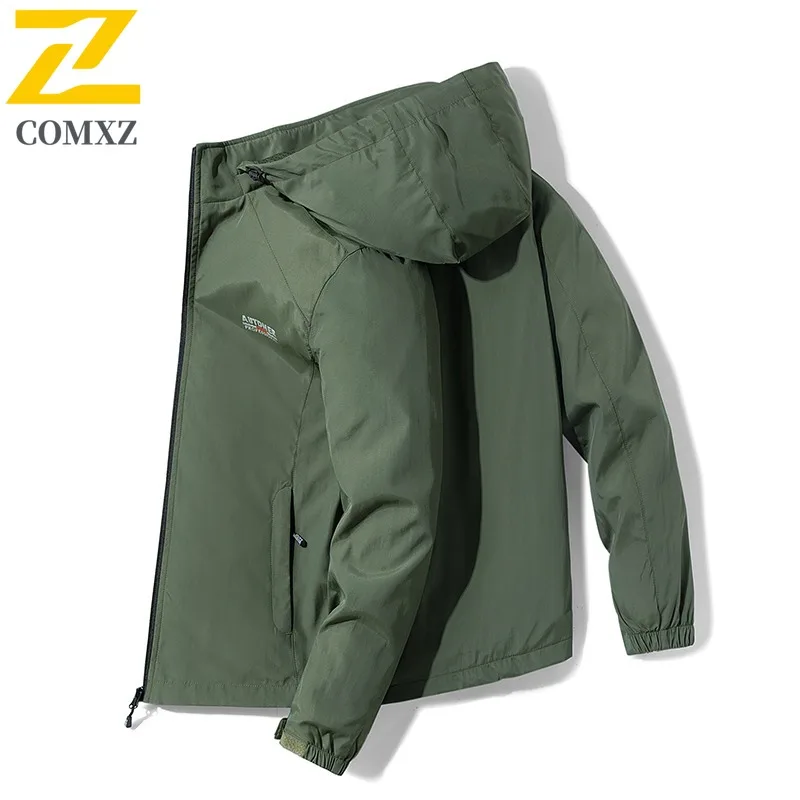 

COMXZ Autumn Thin Jacket Men 2025 New Korean Style Trendy Casual Versatile Coat Men's Spring Autumn Outdoor Lightweight Top