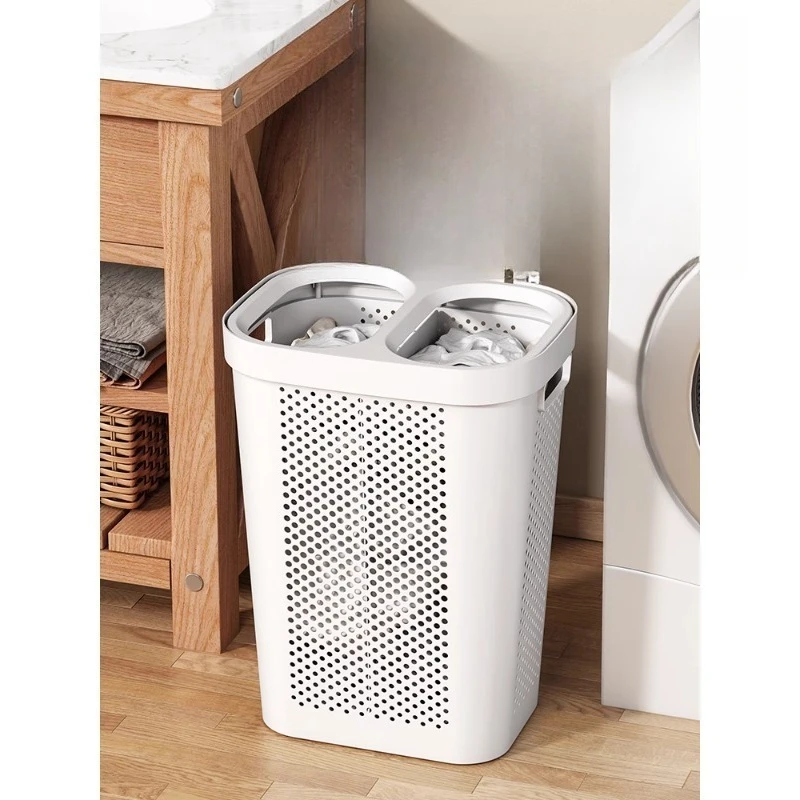 Toilet bathroom large capacity hollow laundry basket household removable
