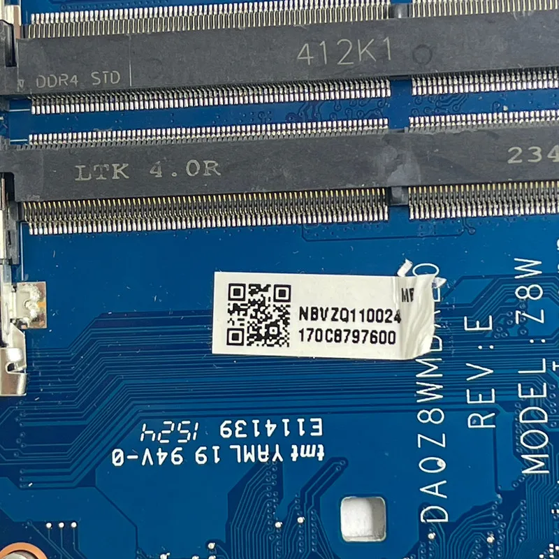DA0Z8WMBAE0 Mainboard For Acer P214-55 Laptop Motherboard