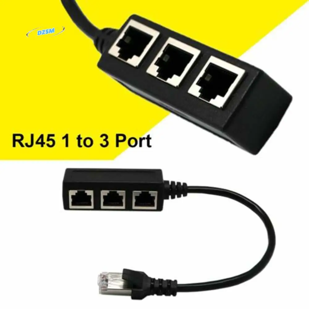 

Hubs Computer Accessories Extension Adapter 1 Male To 3 Female Rj45 Adapter Splitter Port Ethernet Adapter Network splitter