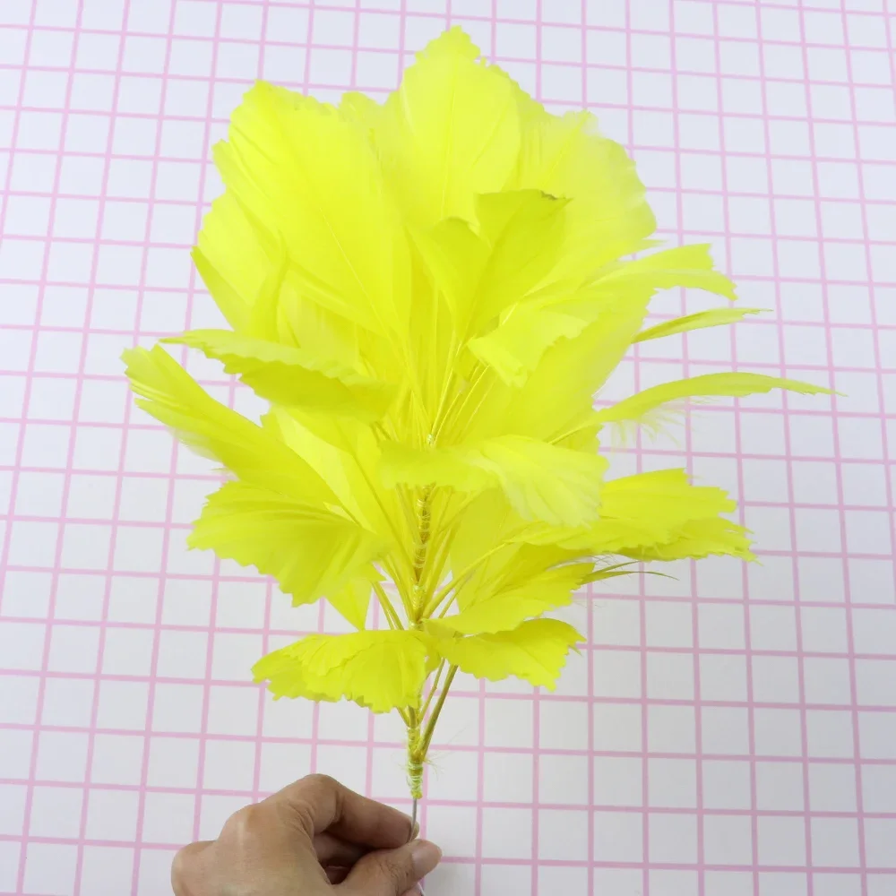 1bunch/lot Goose Feather Flower for Hat Headdress Home Decoration Belly Latin Dance Headpieces DIY Crafts Accessories Plumes