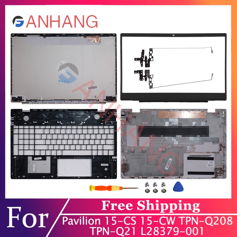 

NEW Laptop Replace case For Pavilion 15-CS 15-CW TPN-Q208 Q210 Laptop LCD Back Cover/Front Bezel/Palmrest/Bottom Case/Hinge