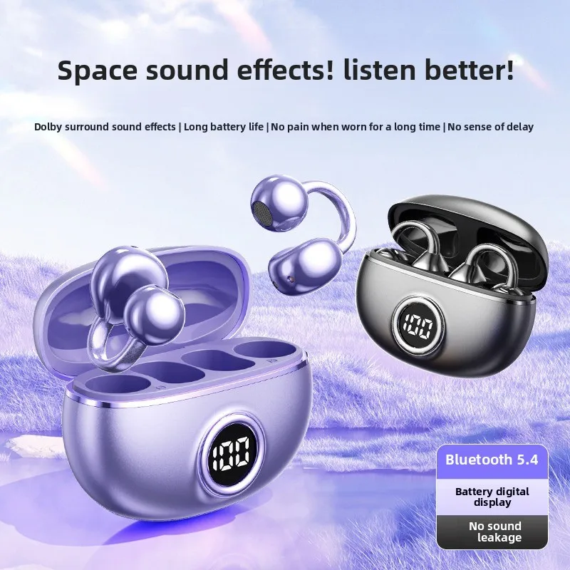 

Новые Bluetooth-наушники, зажим для ушей, сверхдлительное время автономной работы, открытые Bluetooth-наушники с высоким качеством звука.