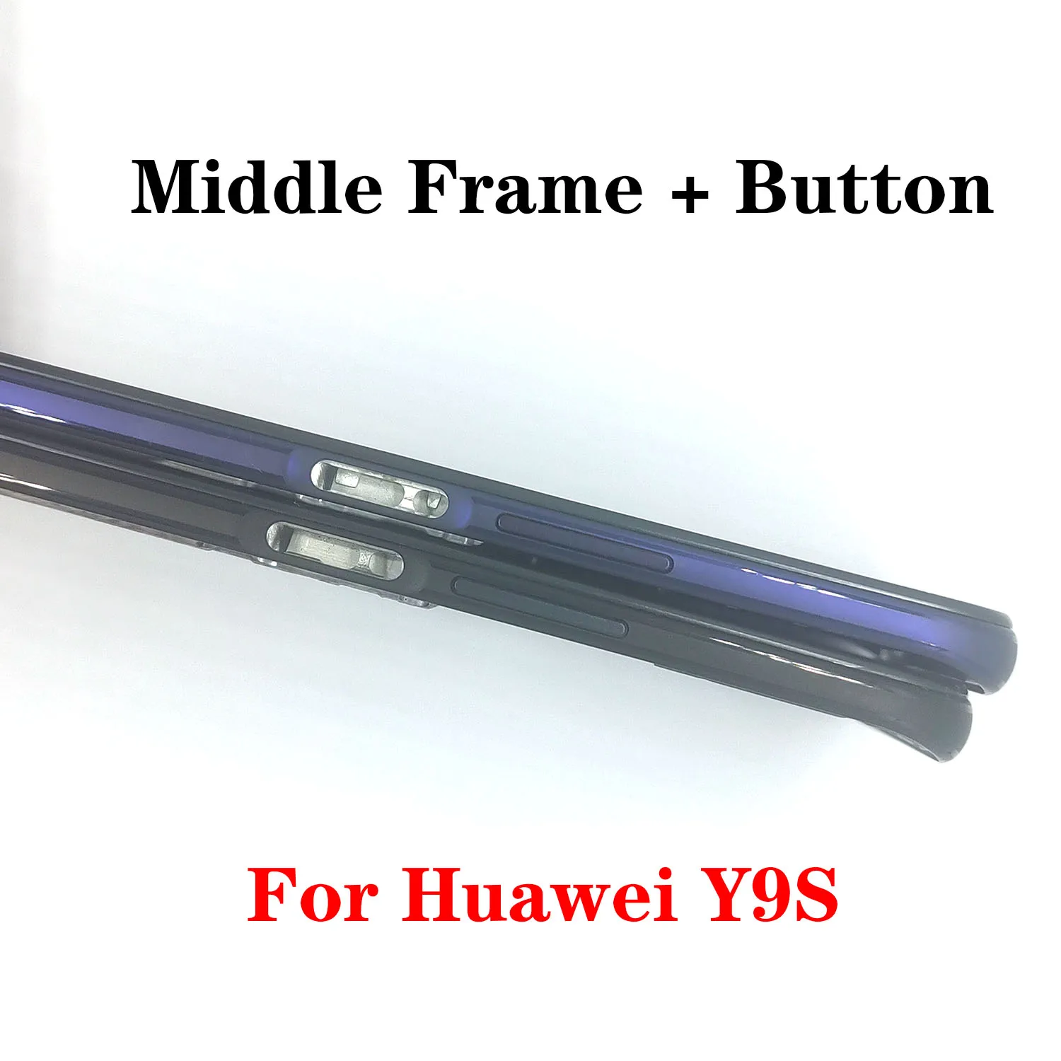 أفضل جودة الإطار الأوسط/الإطار الأمامي لهواوي Y8s Y9s P Smart Pro 2019 LCD الإطار الأمامي الإسكان الحافة + أجزاء إصلاح الزر