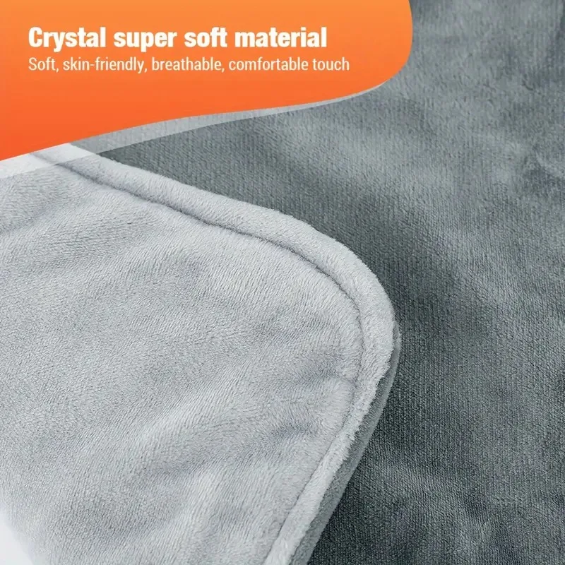 Electric Foot Warmer Plush Soft 9-level Thermostat 4-speed Timing Foldable Washed Portable Hands Feet Heating Pad Office Family