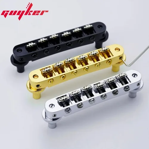 GUYKER Tune-O-Matic Roller Saddle Puente de guitarra Orificio de poste 4,2 mm
