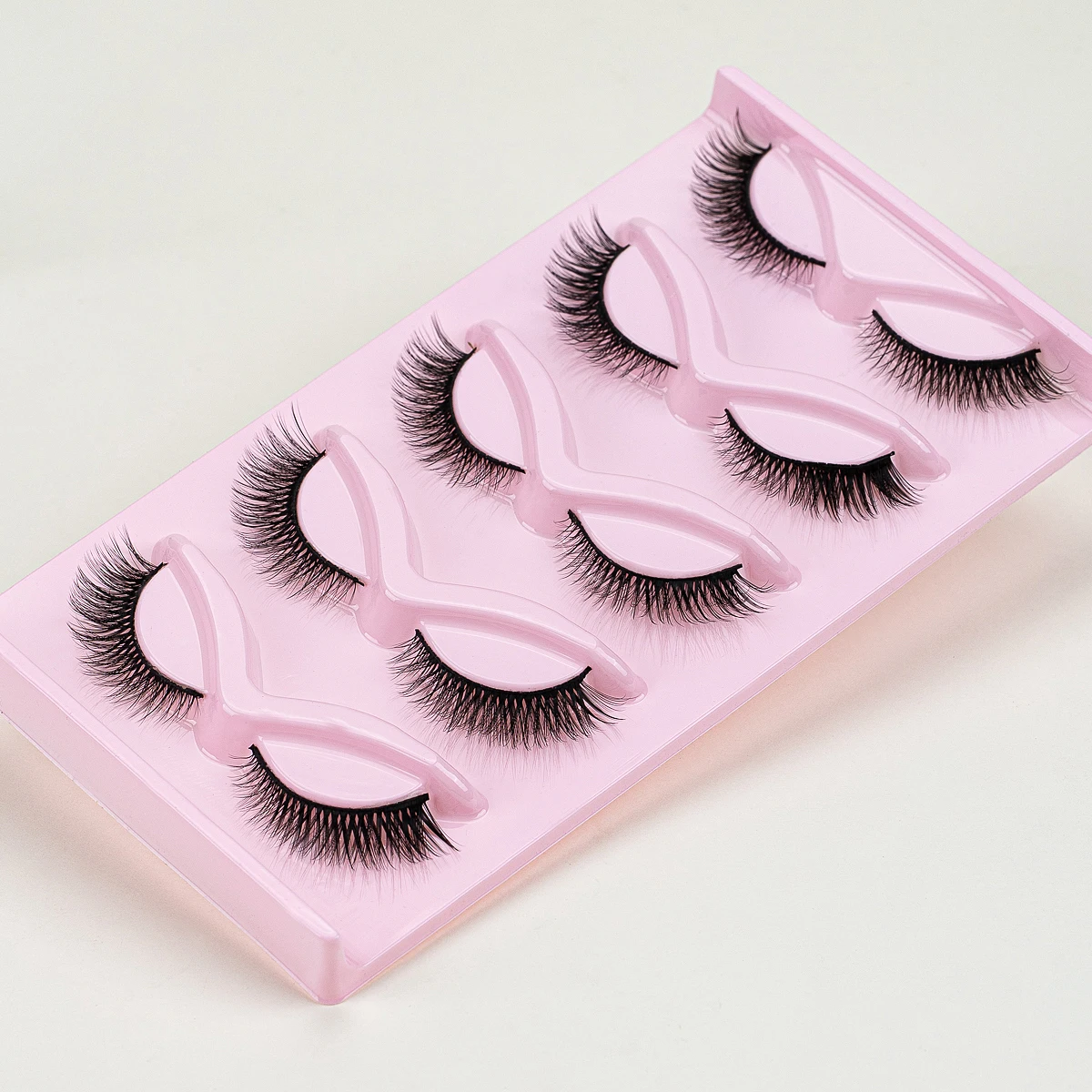 SEXYSHEEP 5 par naturalne sztuczne rzęsy rzęsy kocie oczy miękkie skrzydlate sztuczne rzęsy puszyste delikatne narzędzie do makijażu oczu