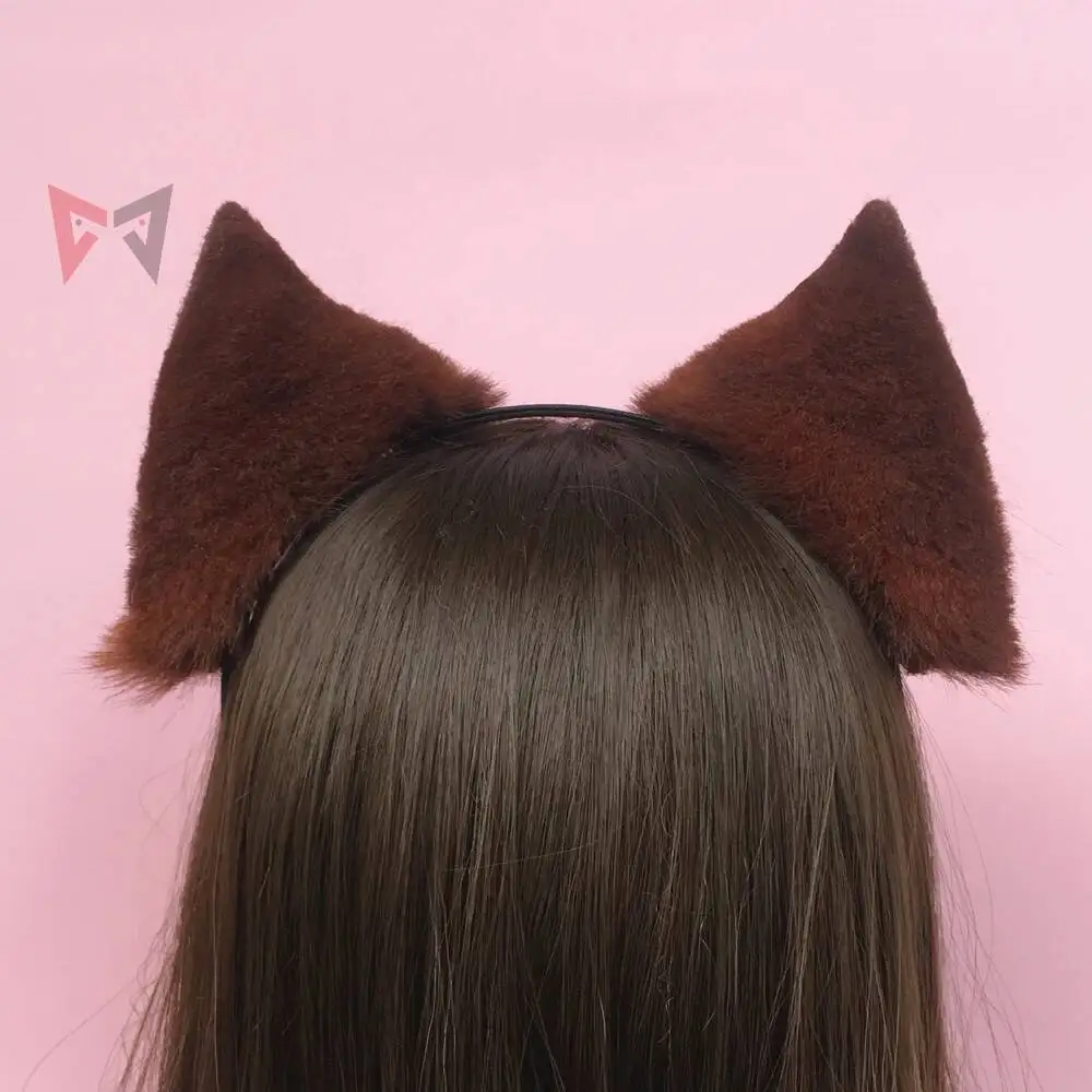 NEKOPARAIES Chocola  Vanilla Cosplay Dark Brown White Cat Neko Fox Ears Hairhoop Headband Lolita Hand Work Costume Accessories