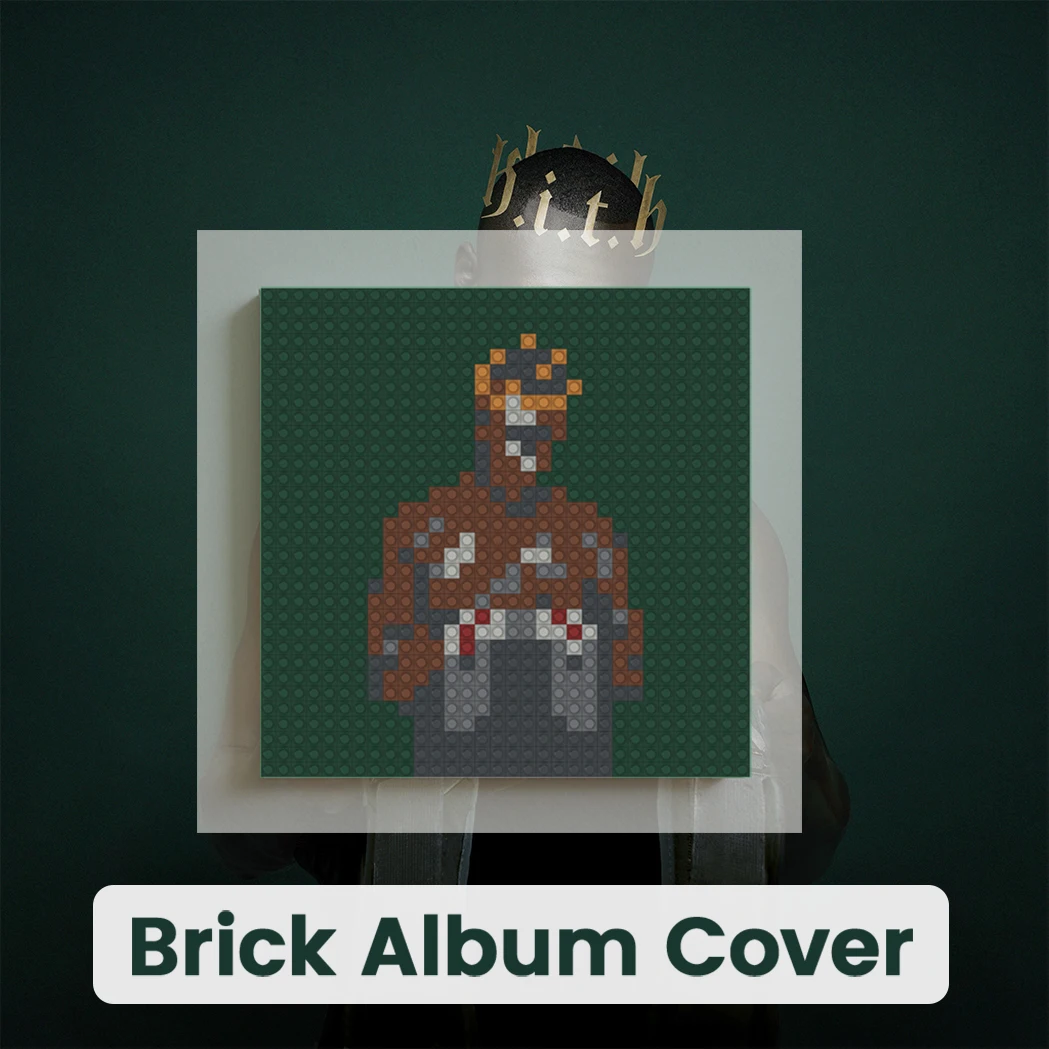 

S-Stormzy UK Rap Hip Hop Music Album Cover Building Blocks Mosaic Pixel Art Brick Painting DIY Home Bedroom Wall Decor For Fans