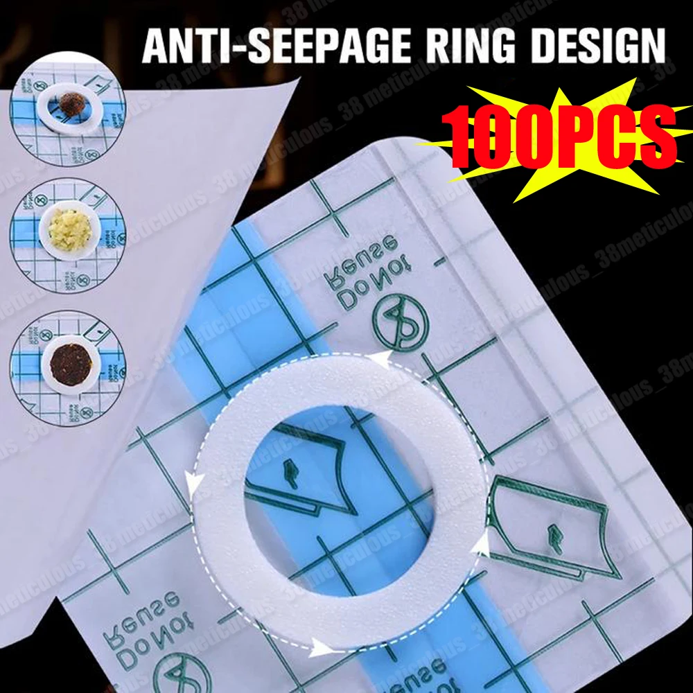 100PCS Medical Waterproof PU Film Adhesive Plaster Anti-allergic Medicinal Wound Dressing Navel Sticker Fixation Tape with Ring