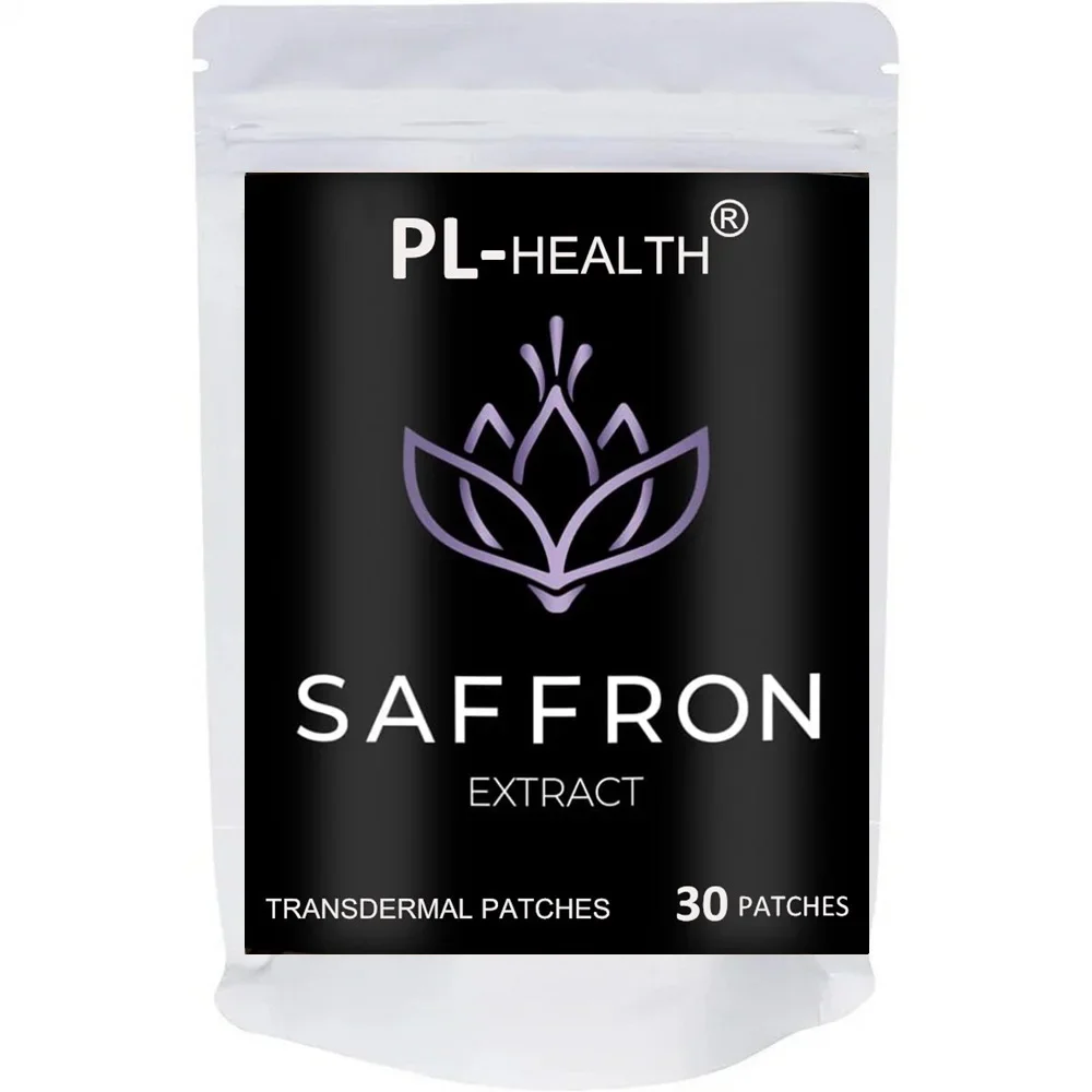 

30 Patches Saffron Transdermal Patches Appetite Suppressant for Weight Loss Metabolism Booster Mood Support