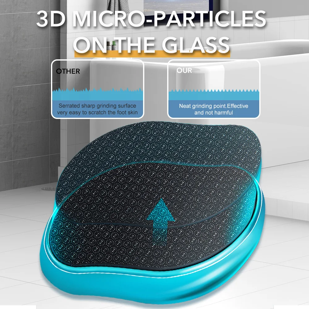 나노 유리 발 각질 제거기 발 스크러버 굳은살 제거 발 그라인더 연마석 여성 남성 발 관리 페디큐어 도구