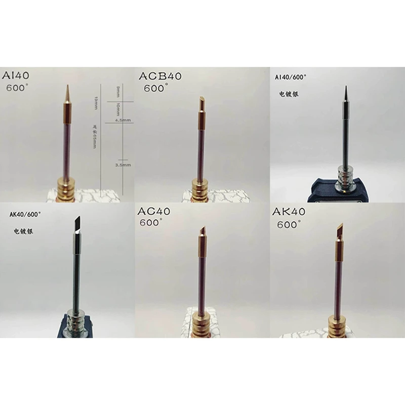 ABGG-40W Soldering Iron Tip 510 Interface Wireless Charging Soldering Iron Tip Soldering Rework Accessories Welding Tools