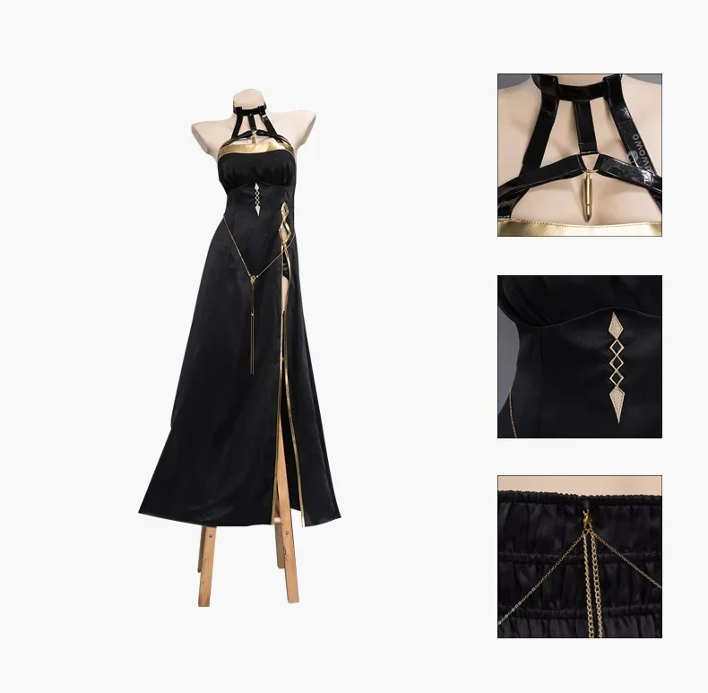 2025Anime Cosplay Costume pour femme, éventuelles Y × FAMILY, Anya Forger,robe de soirée noire adulte,jupe longue, carnaval sexy