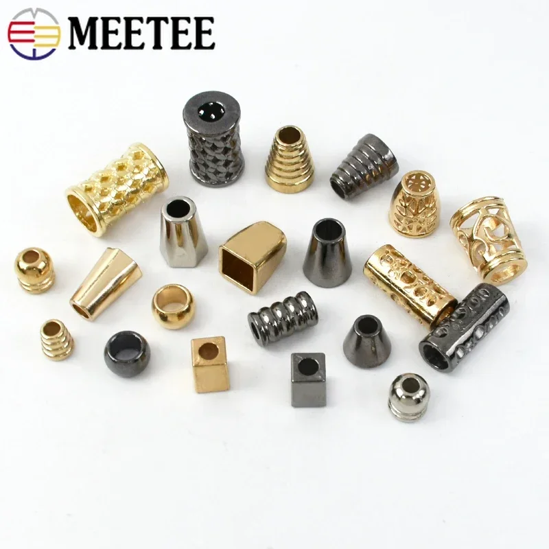 100Pcs Metal Bells Buckle Tighten Adjust Fixed Cords Lock Stopper DIY Pants Non-slip Jacket Cord End Buckles Decoration Button