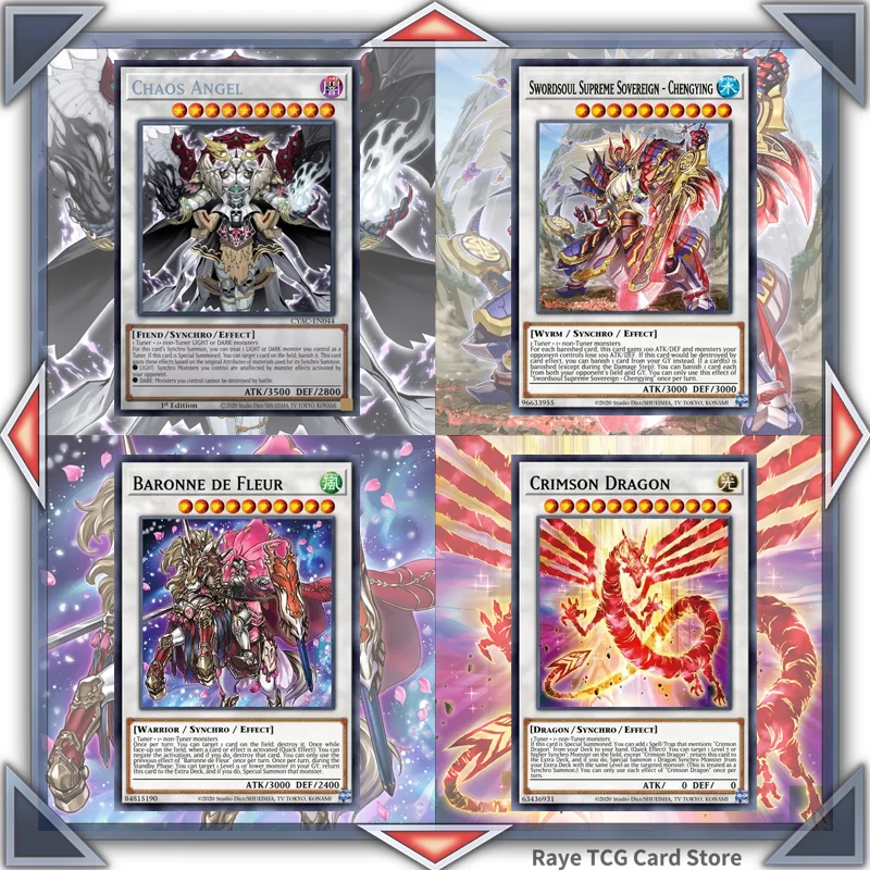 DIY YGO Popular Extra Deck Synchro Card Baronne de Fleur Chaos Angel Yugioh Card Game Easy Play Not Original Master Duel 5DS