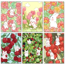 DIY Diamond Painting Animal Embroidery Cartoon Rabbit 5D Full Square/Round Hand Embroidery Cross Stitch Home Decoration Gift